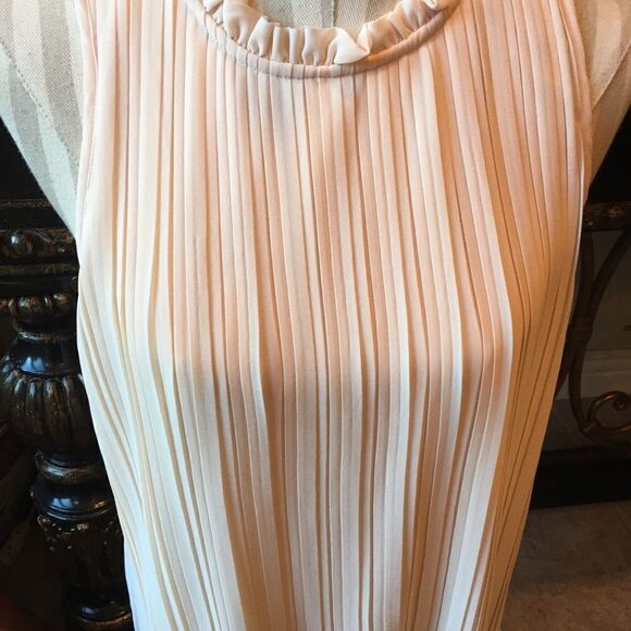 GORGEOUS PLEATED Blush Blouse - Picture 4 of 6